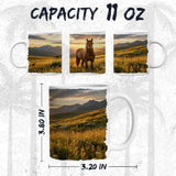 Horse Coffee Mug 11oz — Ceramic Equine Stallion Gallop Gift Mug 2