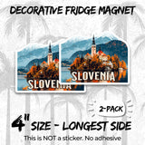 Slovenia Magnet 4 Inch 2-Pack Country Europe – Strong Vinyl Decorative Travel Magnets for Fridge Locker Kitchen Office – Cute Fun Aesthetic Cool Durable & Long-Lasting Souvenir ID44999 2