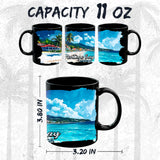 Montego Bay Jamaica Mug 11oz — Black Ceramic Travel Mug 2