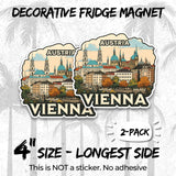 Vienna Austria Magnet 4 Inch 2-Pack Music City – Strong Vinyl Decorative Travel Magnets for Fridge Locker Kitchen Office – Cute Fun Aesthetic Cool Durable & Long-Lasting Souvenir ID44999 2