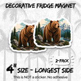 Grizzly Bear Magnet 2-Pack — 4