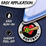I Love Softball Patch — 3