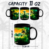 Rio de Janeiro Brazil Coffee Mug 11oz — Black Ceramic Christ the Redeemer Mug 2