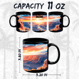 Arizona State Mug 11oz — Black Ceramic AZ Desert Southwest Coffee Mug 2