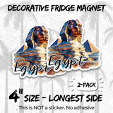 Egypt Magnet 4 Inch 2-Pack Country Africa – Strong Vinyl Decorative Travel Magnets for Fridge Locker Kitchen Office – Cute Fun Aesthetic Cool Durable & Long-Lasting Souvenir ID44999 2