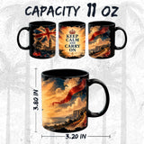 Keep Calm And Carry On Mug 11oz — Black Ceramic Coffee Mug 2