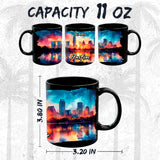 Austin Texas Coffee Mug 11oz — Black Ceramic Live Music Capital ATX Mug 2