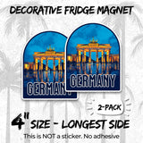Germany Magnet 4 Inch 2-Pack Deutschland – Strong Vinyl Decorative Travel Magnets for Fridge Locker Kitchen Office – Cute Fun Aesthetic Cool Durable & Long-Lasting Souvenir ID44999 2