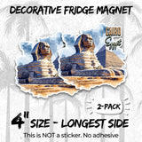 Cairo Egypt Magnet 4 Inch 2-Pack Pyramids Sphinx – Strong Vinyl Decorative Travel Magnets for Fridge Locker Kitchen Office – Cute Fun Aesthetic Cool Durable & Long-Lasting Souvenir ID44999 2