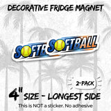 Softball Magnet 2-Pack — 4