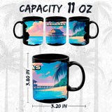 Bahamas Coffee Mug 11oz — Black Ceramic Tropical Island Beaches Mug 2