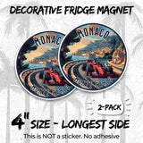 Monaco Monte Carlo Magnet 4 Inch 2-Pack Casino Formula 1 – Strong Vinyl Decorative Travel Magnets for Fridge Locker Kitchen Office – Cute Fun Aesthetic Cool Durable & Long-Lasting Souvenir ID44999 2