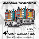 Copenhagen Denmark Magnet 4 Inch 2-Pack Hygge Capital – Strong Vinyl Decorative Travel Magnets for Fridge Locker Kitchen Office – Cute Fun Aesthetic Cool Durable & Long-Lasting Souvenir ID44999 2